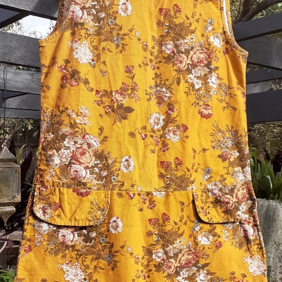 Vintage Ishka Short Pinnafore Dress - cotton corduroy - Picture 5 of 9